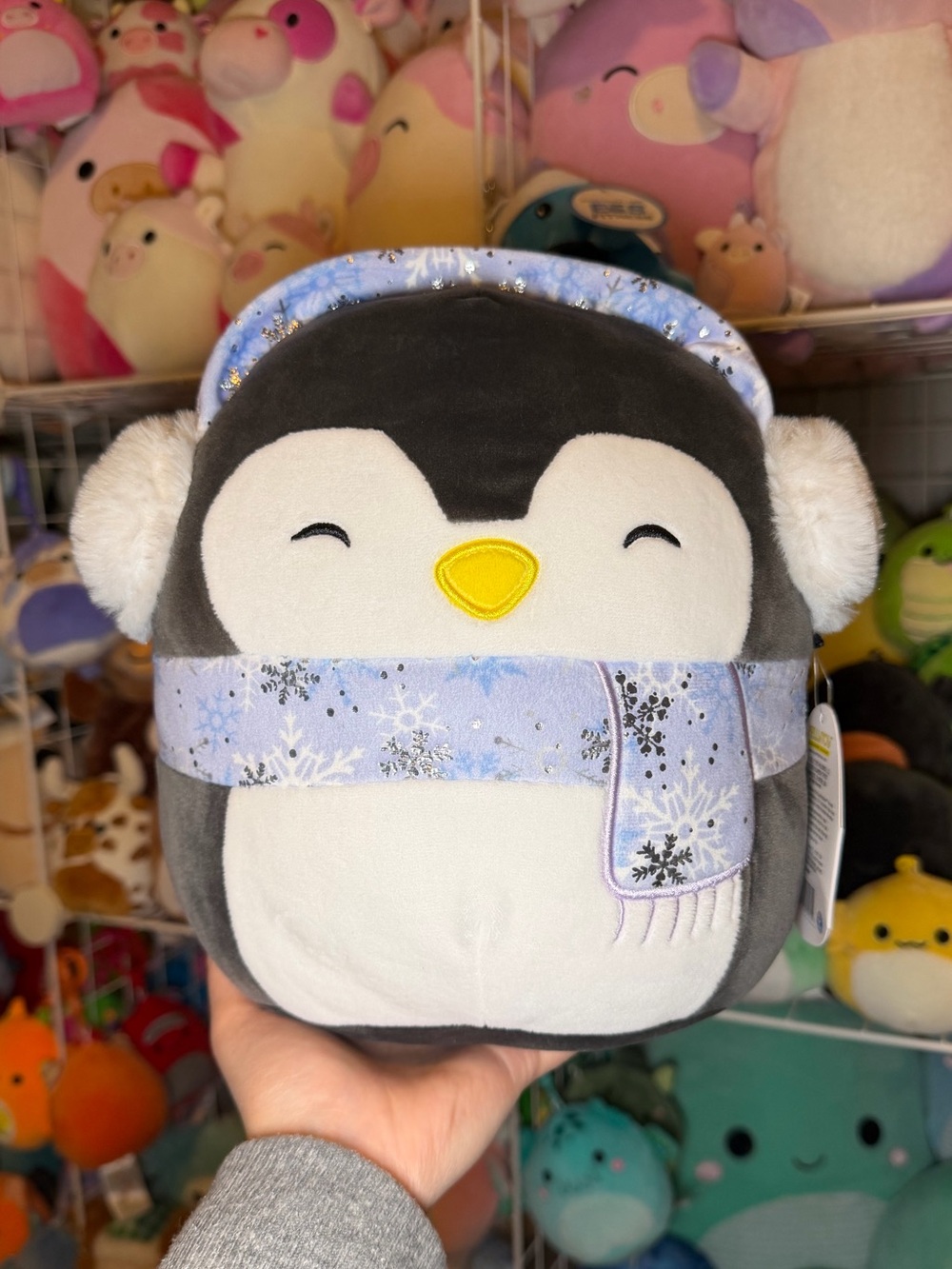 Squishmallows Winter Luna the Penguin w/Snowflake Scarf 8” Stuffed Plush
